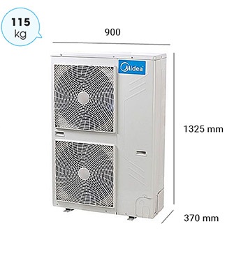 kích thước dàn nóng Multi Midea kích thước dàn nóng Multi Midea